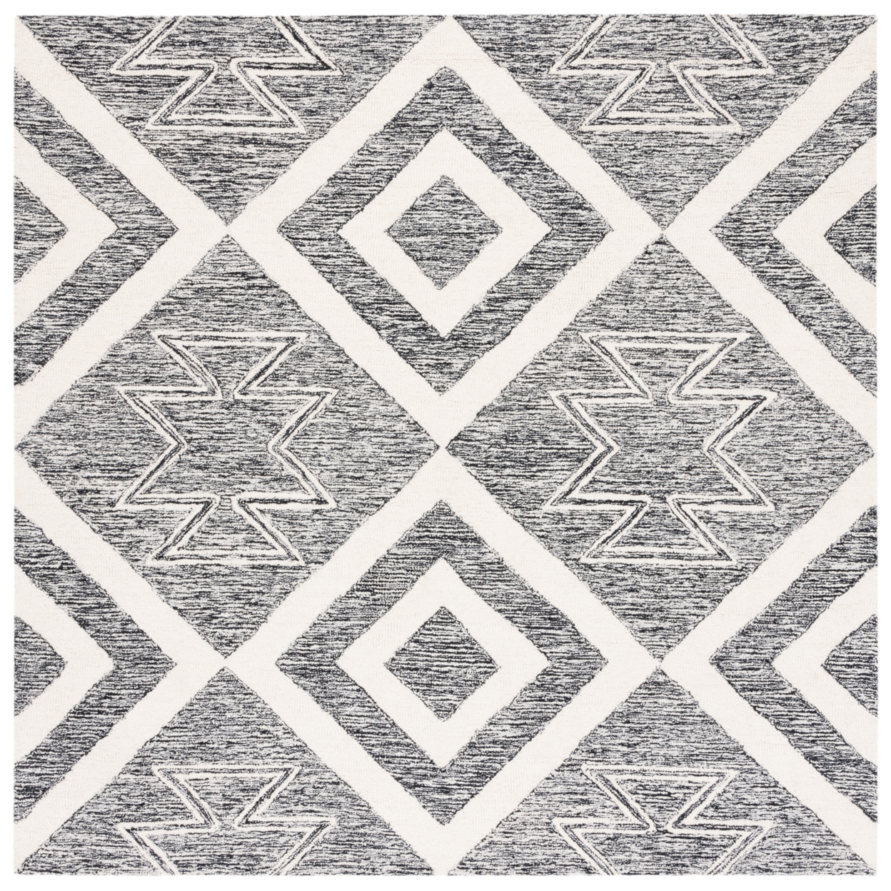 SAFAVIEH Metro Jaimie Southwestern Area Rug, Ivory/Black, 4' x 6'