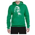 thumbnail image 2 of Manilyn Monroe Skull Face and Body Tattoo | Mens Pop Culture Hooded Sweatshirt Graphic Hoodie, Kelly, 2XL, 2 of 4