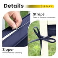 thumbnail image 5 of Millsilo Outdoor Bench Cushion,Waterproof and Fade Resistant Balcony Furniture Mat,with Straps,Suitable for Swings,Garden Furniture,48"x18"x3" Dark Blue, 5 of 6