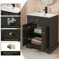 thumbnail image 5 of Eclife 24" Vintage Black Bathroom Vanity Set with Ceramic Sink Top, Faucet, Drain, 5 of 8