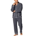 thumbnail image 6 of LWFFDAW Mens Fleece Pajamas Set Flannel Long Sleeve Collar Button Up Sleepwear and Elastic Waist Bottoms Winter Thick Warm Homewear Pjs Sets for Men, 6 of 10