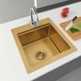 thumbnail image 6 of Gold Extended Sink Flange with Deep Basket Strainer, Deep Garbage Disposal Sink Flange for Kitchen Sink, Fit for 3-1/2 Inch Standard Sinks Drain Hole, 6 of 7
