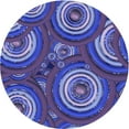 thumbnail image 1 of Ahgly Company Machine Washable Indoor Round Transitional Light Slate Blue Area Rugs, 5' Round, 1 of 7