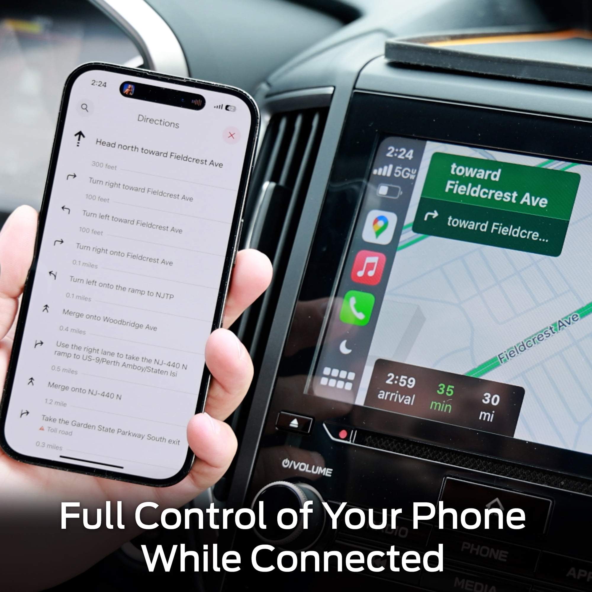 Monster Wireless Adapter for Apple CarPlay and Android Auto, Plug-and-Play
