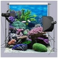 thumbnail image 2 of ABPHOTO Polyester Background 5x7ft Undersea Coral and Fish Photography Backdrops For Children Newborn Photo Shooting Props, 2 of 3