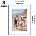 thumbnail image 6 of Americanflat 12x16 Front Loading Picture Frame with Shatter-Resistant Glass with 8x12 Mat 3 Pack Photo - Black, 6 of 7