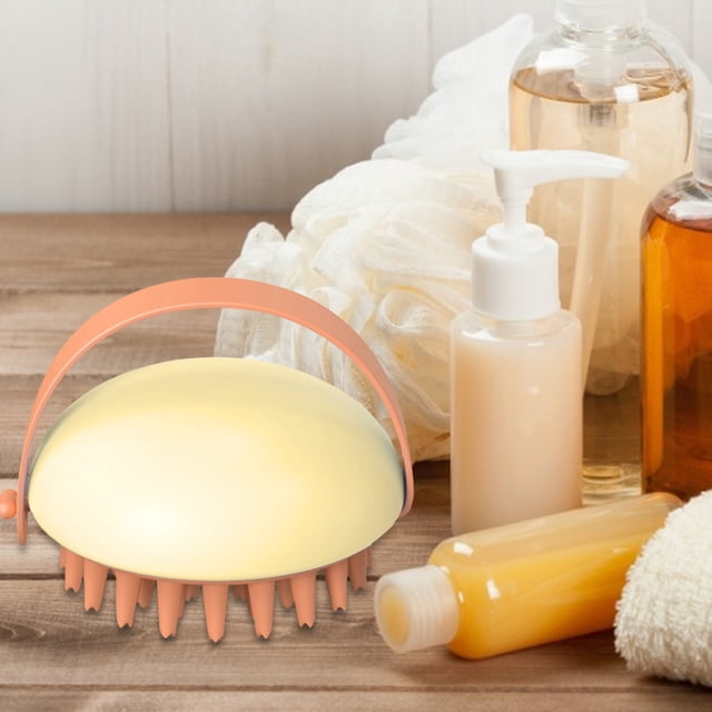 1 Uds. Cepillo de silicona para champú para la cabeza, cuidado de la raíz del cabello, peine para masaje del cuero cabelludo, cepillo de ducha, baño, Spa, accesorios de baño anticaspa