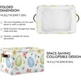 thumbnail image 2 of Coolnut Colorful Easter Eggs Storage Bins Foldable Canvas Fabric Storage Basket with Handles for Organizing, Large Storage Baskets for Shelves Closet Decor Gifts, 2 of 7