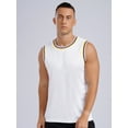 thumbnail image 5 of Nyeemya Men's Basketball Jersey Sleeveless Sports T-shirts Vest Casual Basketball Pullover Sportwear White XXL, 5 of 8