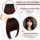 thumbnail image 2 of Guardurnaity Clip artesanal exquisito de fibra de alta temperatura en extensiones de cabello con flequillo para estilos informales y oficiales Cuidado del cabello Marrón oscuro, 2 of 6