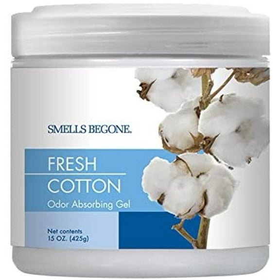 SMELLS BEGONE 15oz Odor Absorber Gel - Air Freshener & Odor Control - Fresh Cotton Scent