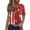 Deep Red #62, variant on Evdexr Women's Independence Day T Shirts 1776 2026 Henley Shirts Patriotic Short Sleeve Stars and Stripes Tops 4th Of July Graphic Casual Shirt Multicolor 2XL