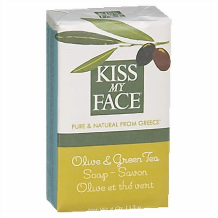 Kiss My Face 53677 Olive & Green Tea Bar Soap