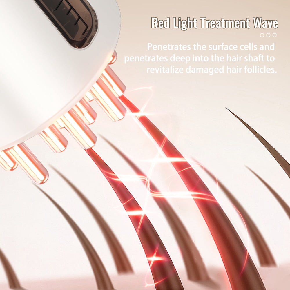 Laser Scalp Massager Comb, Hair Growth Comb Electric, Red Light Therapy Vibration Comb for Scalp Care and Hair Growth
