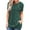 1# Nark Green, variant on TEMOFON Women's Casual Summer Shirts Cold Shoulder Tops Short Sleeve Blouse Side Button Tunic Tops Green