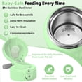 thumbnail image 5 of Portable Baby Bottle Warmer for Travel, 120W Fast Heating Breast Milk Warmer with 12000mAh Battery, 500ml, 2 Modes & Temp Control, On-the-Go Warmer with Cleaning Brush (Green) for Newborns & Infants, 5 of 10