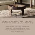 thumbnail image 2 of Maven Lane Jaya Handmade Heritage Wooden Round Coffee Table in Brown Finish, 2 of 6