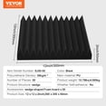 thumbnail image 6 of VEVOR Acoustic Foam Panels, 50 Pack 12 x 12 x 2 inches, High Density Soundproof Wall Panels, Acoustic Panels,Sound Dampening Absorbing Panels for Studio Wall and Ceiling,Black, 6 of 9