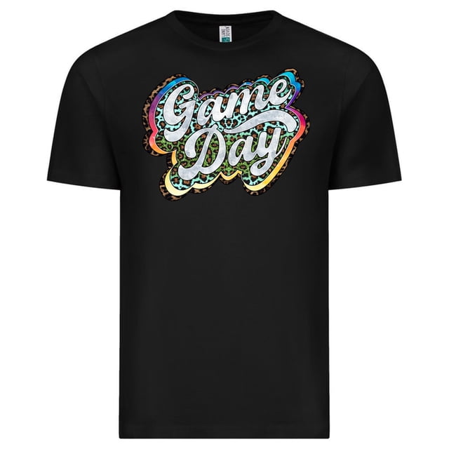T-Shirt Unisexe de Football avec Imprimé Animal Léopard Game Day, jusqu'à la Taille 3TG.