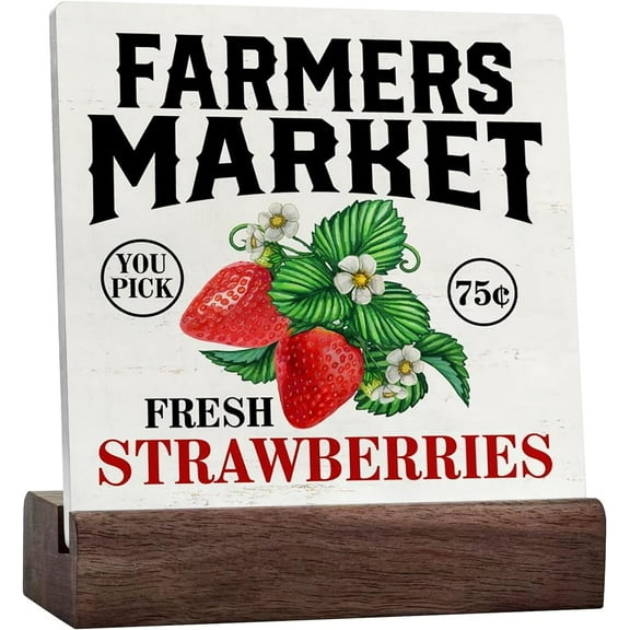 Farmhouse Style Strawberry Ceramic Desksign Decor Rustic Farmers Market Strawberries Ceramic Desksign Kitchen Home Decorations
