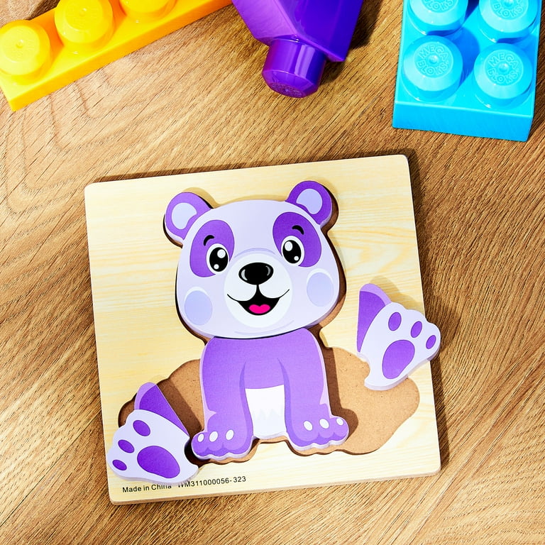 Spark Create Imagine 4-Piece Wooden Panda Puzzle for Toddlers and