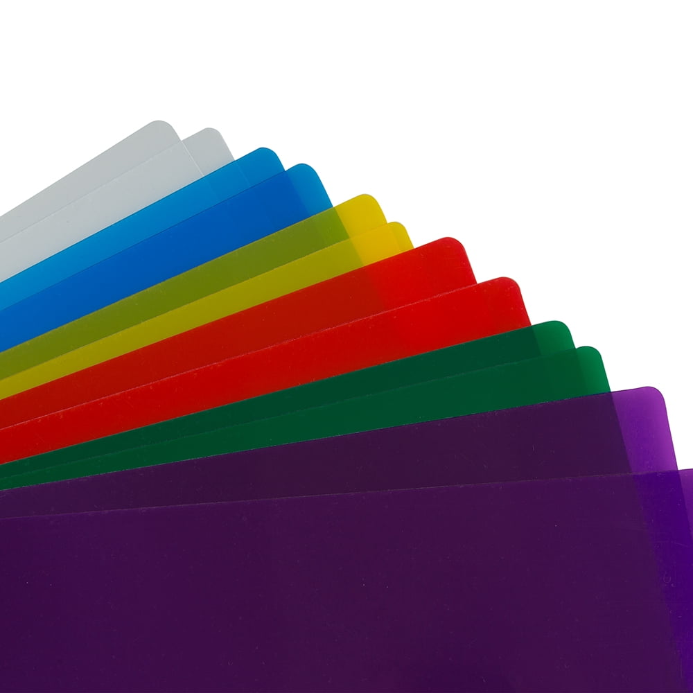 JAM Paper Plastic Sleeves, Legal Size, 9 x 14 1/2, Assorted, 12 Page Protectors per Pack