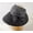 QM Linen Spliced Empty Top Hat - Black, variant on Version Of Large Brimmed Empty Top Hat For Women's New Summer Beach Straw Hat With Bow Shading And Versatile Fisherman Hat