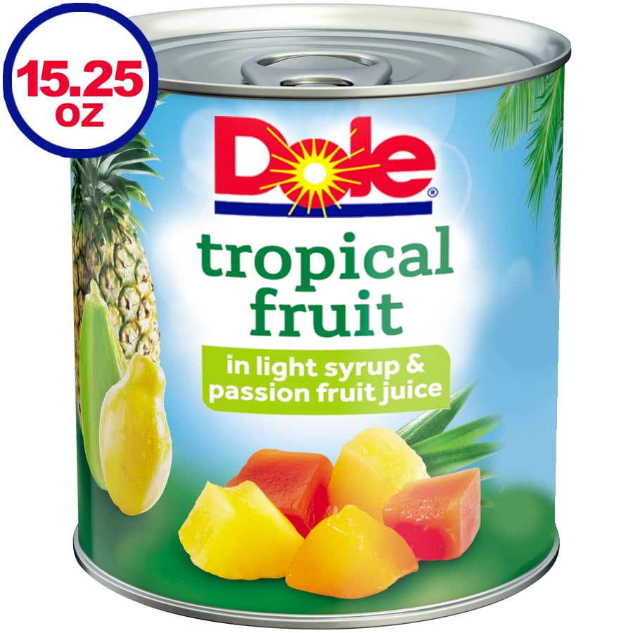 Dole Tropical Fruit Salad in Light Syrup and Passion Fruit Juice, 15.25