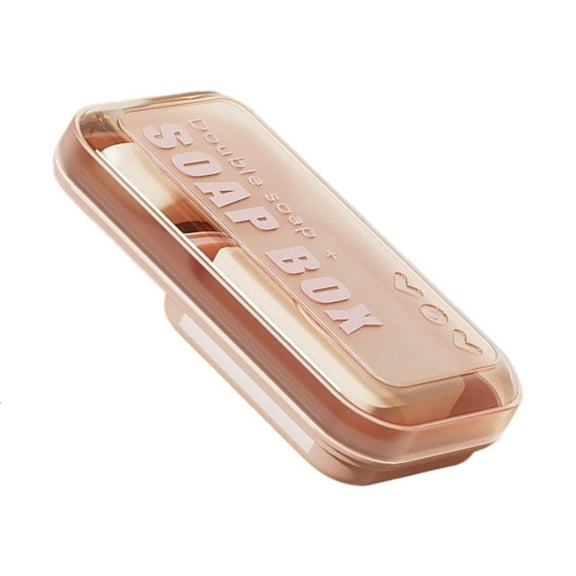 Necvior Hygienic Double Compartment Soap Dish With Drainage Holes And Lid Soap Storage Box For Shower Organization And Travel