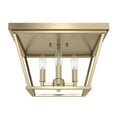 thumbnail image 2 of Hunter - Laurel Ridge 4-light Alturas Gold, Large Flush Mount Light, Dimmable, Formal Style, Square Shaped, for Bedrooms, Dining, Living Rooms - 19075, 2 of 6