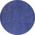 thumbnail image 1 of Ahgly Company Machine Washable Indoor Round Solid Blue Modern Area Rugs, 4' Round, 1 of 4