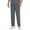 #Dark Gray, variant on Men's Straight Leg Pants with Zip Fly Front,Multiple Pockets and Elastic Waistband,Khaki,Big and Tall Men L