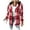 Red, variant on Wensltd Women's Plaid Long Sleeve Hooded Jacket Pockets Lined Warm Winter Coat Casual Outdoor Wear