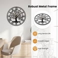 thumbnail image 5 of Costway Large Wall Clock, 27” Tree of Life Big Metal Clock, Non-Ticking Decorative Clock, 5 of 9
