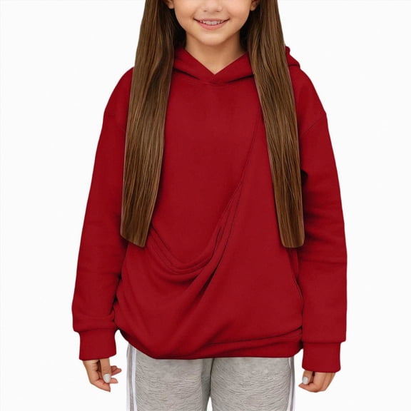 mgoYE Girls Dog Hoodie with Pouch Pet Carrier Hoodies Pocket Kid Sweatshirt Pullover Tops Winter Clothes