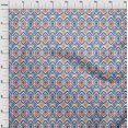 thumbnail image 4 of oneOone Cotton Jersey Medium Blue Fabric Ikat Sewing Craft Projects Fabric Prints By Yard 58 Inch Wide, 4 of 6