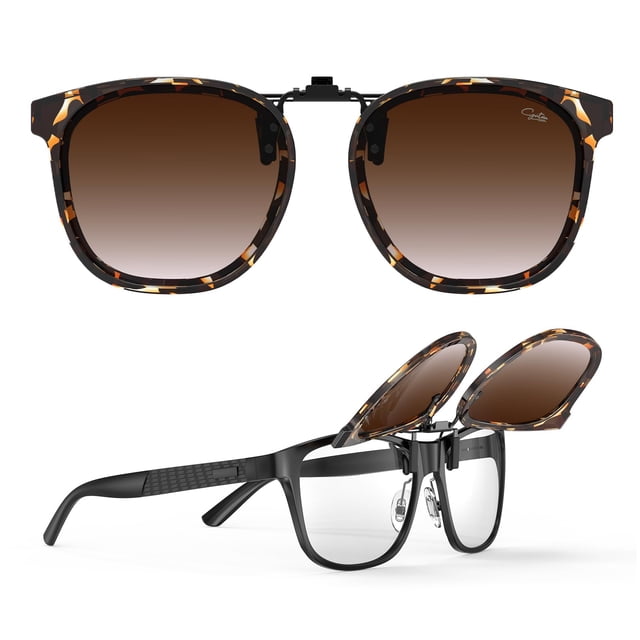 Gafas de sol con clip Goiteia, de gran tamaño, polarizadas, para mujeres y hombres