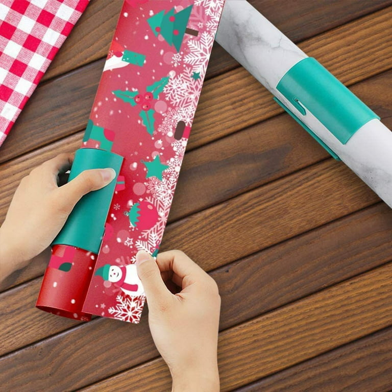 2pcs Sliding Wrapping Paper Cutter Christmas Gift Wrap Paper Craft Cutting  Tool