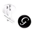 thumbnail image 2 of VONKY 1 Pair Men's Letter Cufflink Wedding Formal Initial Alphabet Stainless Steel Cufflink, Letter G, 2 of 8