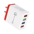 thumbnail image 1 of 4 Ports USB Color Wall Charger Fast Charging Travel Charger US Plug Adapter, 1 of 3