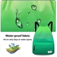 thumbnail image 3 of Bolsa con cordón impermeable, mochila deportiva para hombres, mujeres y niñas (51-verde), 3 of 3