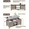thumbnail image 2 of Mesa de café OKD 48 Farmhouse con parte superior elevable con almacenamiento oculto, 2 of 7