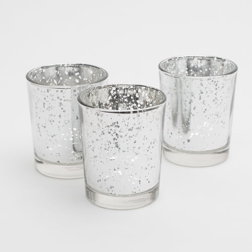 Richland Votive Candles And Eastland Votive Holders Silver Mercury Set Of 72 3853