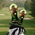 thumbnail image 5 of Golf Club Head Covers Dark Bull Patrick's Day Design Waterproof Leather Golf Head Covers for Men Women Driver Head Cover Fairway Headcover for Golf Lovers, 5 of 7