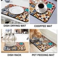 thumbnail image 4 of Make Kitchen Sparkle 19.5x12in Mexican Coffee Drying Mat Made of Super Absorbent Diatom Mud Coffee Mat Perfect Kitchen Gadget for Dry Counters, 4 of 7