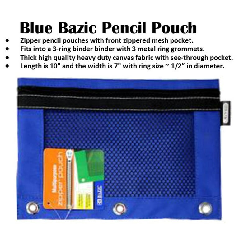 Pencil pouch zippered heavy canvas with grommets new arrivals