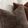 thumbnail image 3 of THOPBPRK Textured Throw Pillow Covers Thick Chenille Decorative Pillows Brown 18x18 Inch Set of 2 Modern Boho Farmhouse Home Decor Neutral Cushion Covers for Couch Sofa Living Room Bedroom, 3 of 12