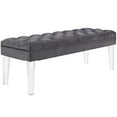 thumbnail image 1 of Modway Valet Modern Style Performance Velvet and Acrylic Bench in Gray, 1 of 5
