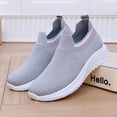 thumbnail image 5 of NexTorq Women's Walking Tennis Shoes Slip On Sneaker Comfortable Lightweight Casual Athletic Gym Shoes Gray 37, 5 of 5