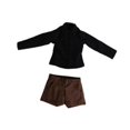 thumbnail image 3 of Camisa y pantalones cortos para muñeca en miniatura 1/12, resistentes y elegantes para cosplay, accesorios de moda Camisa negra, 3 of 9